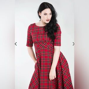 - Brand New With Tags - Hell Bunny Irvine 50s Scottish Tartan Dress